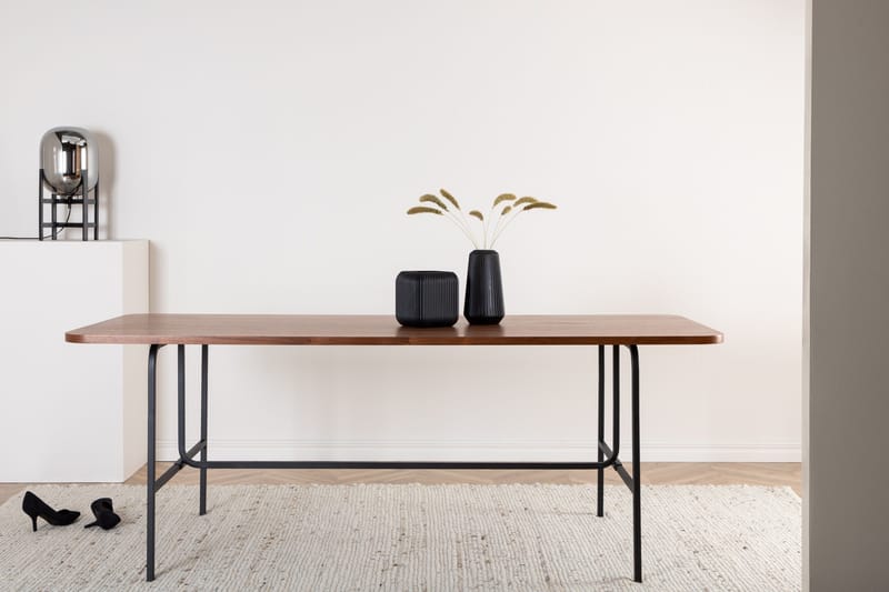 Uno Matbord 200 cm - Valnötsbrun/Svart - Products - Möbler - Bord & matgrupp - Matbord & köksbord