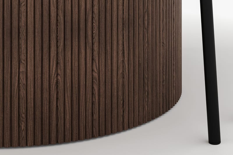 Uppveda Matbord 120 cm Rund med 4 Gemmiano Stolar - Brun - Products - Möbler - Bord & matgrupp - Matgrupp