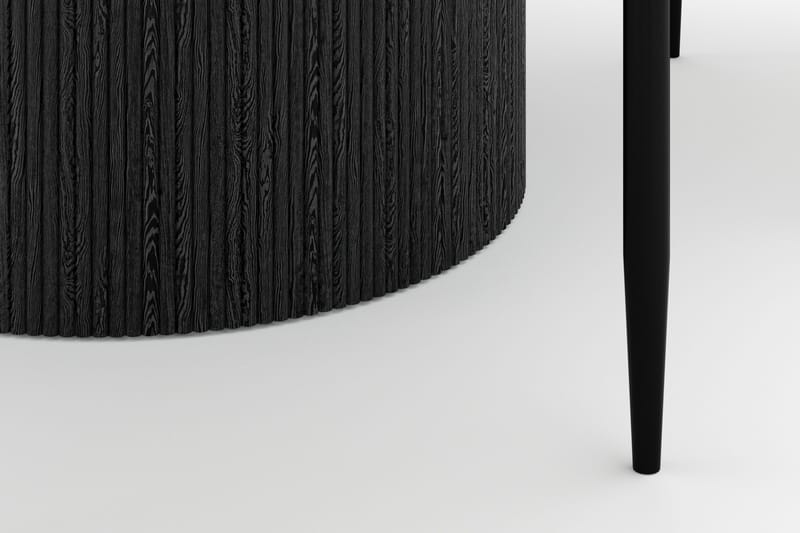 Uppveda Matbord 120 cm Rund med 4 Sawako Stolar - Svart/Vit - Products - Möbler - Bord & matgrupp - Matgrupp