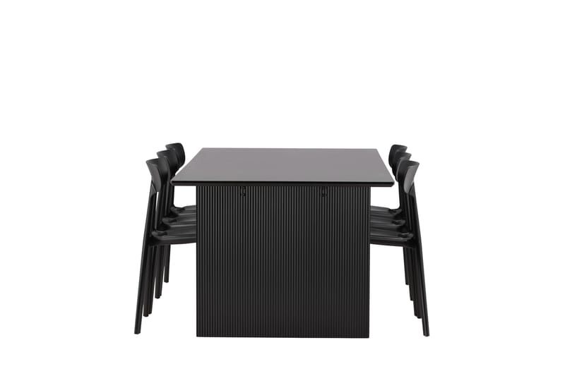 Vail Matgrupp 200 cm Rektangulär med 6 Ursholmen stolar - Svart - Products - Möbler - Bord & matgrupp - Matgrupp