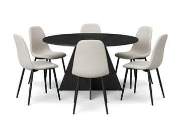 Beige/Metallben Svart - Ek
