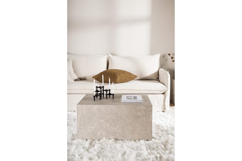 York Travertin Soffbord 80x60x40 cm - Beige / Betong - Products - Möbler - Bord & matgrupp - Soffbord