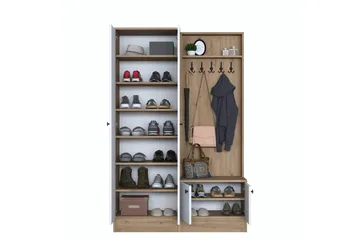 Hooda Hallmöbelset Brun/Vit - Hanah Home - Products - Möbler - Hallmöbler - Möbelset för hall & entre
