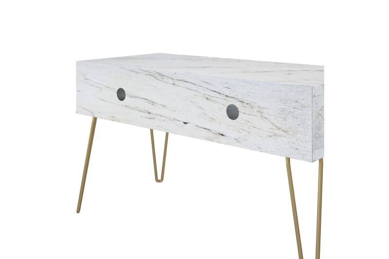 Athena Tv-bänk 107x50 cm Vit/Marmormönster - Novogratz - Products - Möbler - TV- & Mediamöbler - TV bänk & mediabänk