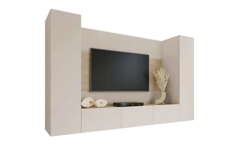 Bernice Tv-skåp 260x38 cm, Beige