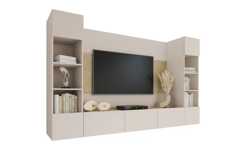 Bernice Tv-skåp 260x38 cm, Beige