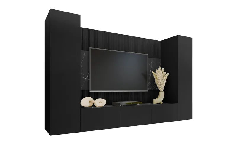 Bernice Tv-skåp 260x38 cm, Svart