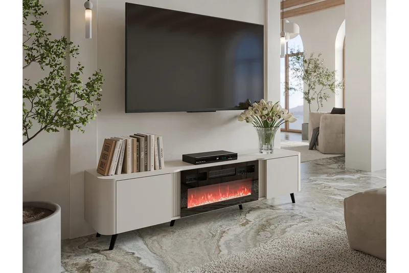 Clement Tv-bänk 200 cm - Beige - Products - Möbler - TV- & Mediamöbler - TV bänk & mediabänk