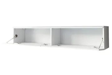 Cuguen Tv-skåp 140 cm Vit LED - Vit/Natur - Products - Möbler - TV- & Mediamöbler - TV-skåp