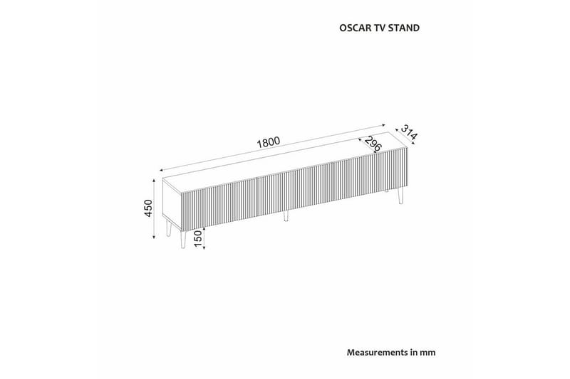 Elith Tv-bänk 180 cm - Travertine - Products - Möbler - TV- & Mediamöbler - TV bänk & mediabänk
