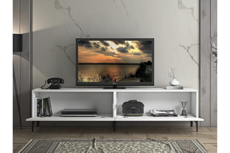 Elspet Tv-bänk 200 cm - Vit - Products - Möbler - TV- & Mediamöbler - TV bänk & mediabänk