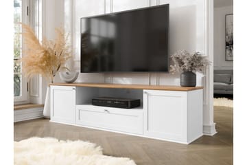 Hammerdal Tv-bänk 182 cm - Vit/Ek - Products - Möbler - TV- & Mediamöbler - TV bänk & mediabänk