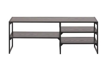 Hasslevik Tv-bänk 120 cm 3 Hyllor - Svart/Matt Svart - Products - Möbler - TV- & Mediamöbler - TV bänk & mediabänk