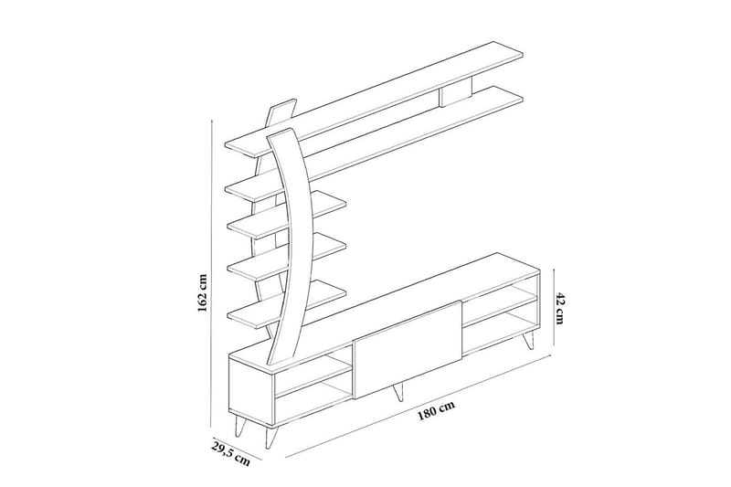 Hejde TV-Möbelset 180 cm - Vit - Products - Möbler - TV- & Mediamöbler - TV-möbelset
