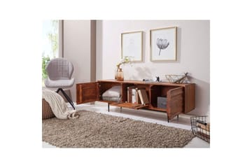 Lowboard Wohnling Massivt trä med förvaring, 3 dörrar, lantlig stil - Products - Möbler - TV- & Mediamöbler - TV-skåp