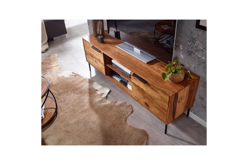Lowboard Wohnling Massivt trä med förvaring 2 dörrar lantligt - Products - Möbler - TV- & Mediamöbler - TV bänk & mediabänk