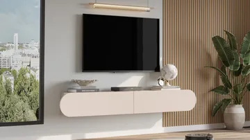 Lumina TV-bänk 180x29,5x31,6 cm - Sand - Products - Möbler - TV- & Mediamöbler - TV bänk & mediabänk