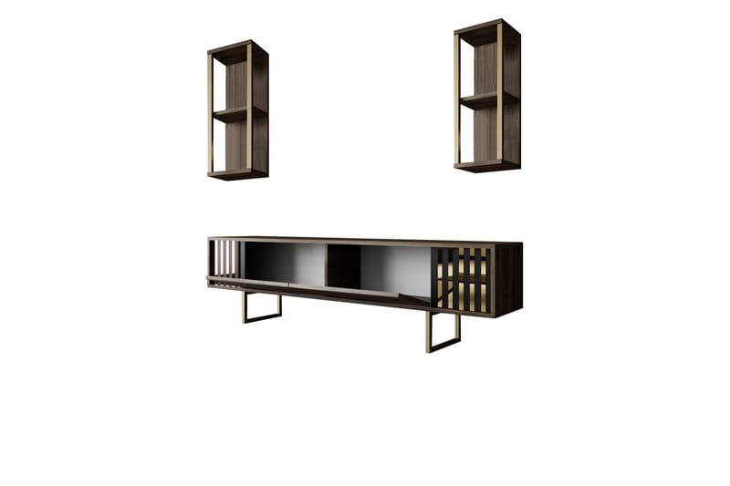 Masatomo Tv-bänk 180 cm - Valnöt/Svart - Products - Möbler - TV- & Mediamöbler - TV bänk & mediabänk