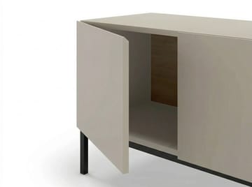 Morlen TV-bänk 180x55x41,8 cm - sandsten, naturlig ek och svart - Products - Möbler - TV- & Mediamöbler - TV bänk & mediabänk