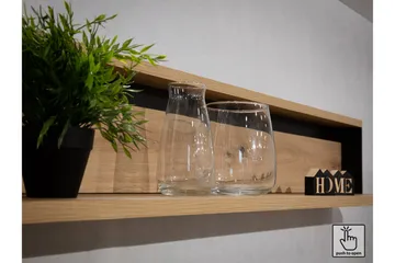 Quant 41x155 cm - Ek/Svart - Products - Möbler - TV- & Mediamöbler - TV bänk & mediabänk