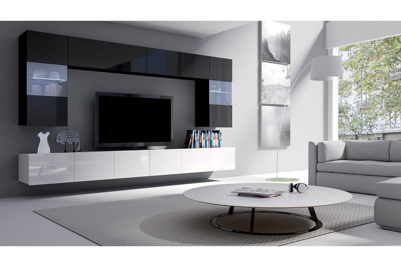 Tessan Tv-möbelset - Svart/Vit - Products - Möbler - TV- & Mediamöbler - TV-möbelset