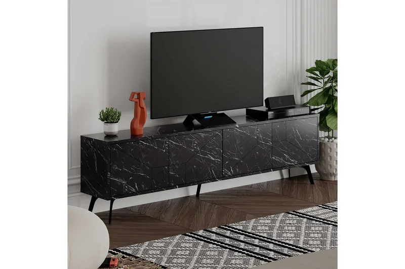 Tv-bänk & mediabänk Dune Tv-bänk 180 cm Beige Beige - Products - Möbler - TV- & Mediamöbler - TV bänk & mediabänk