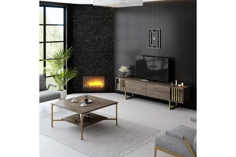 TV-bänk Rany Linje Valnöt / Rany - Valnöt / Rany - Products - Möbler - TV- & Mediamöbler - TV bänk & mediabänk