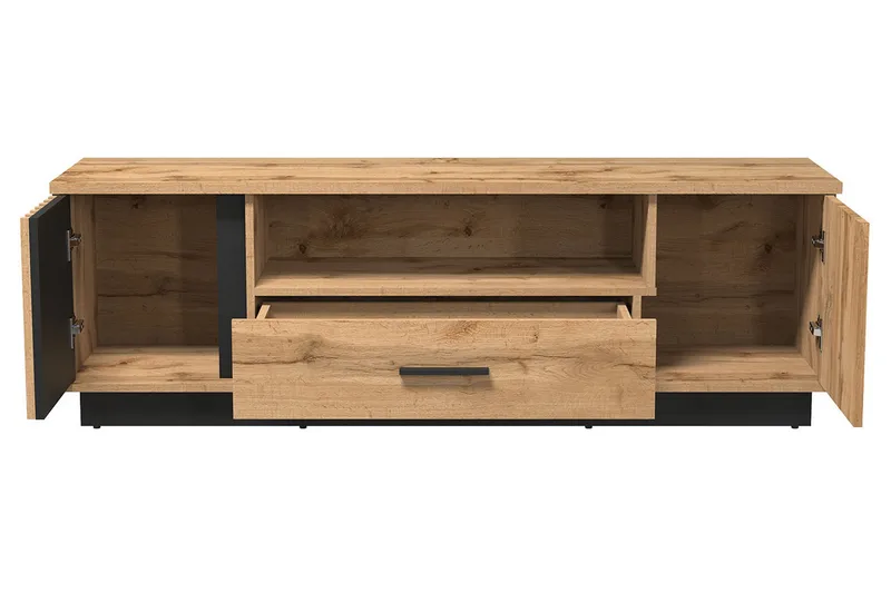 Tv-bänk - Svart|Ek - Products - Möbler - TV- & Mediamöbler - TV bänk & mediabänk