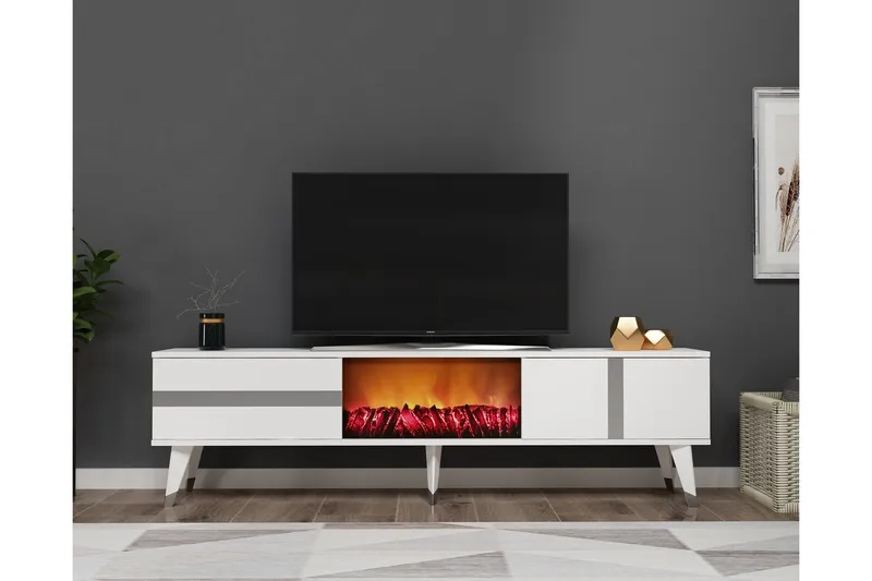 Vania Tv-bänk 150 cm, Silver