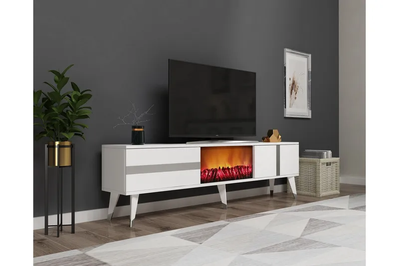 Vania Tv-bänk 150 cm - Silver - Products - Möbler - TV- & Mediamöbler - TV bänk & mediabänk