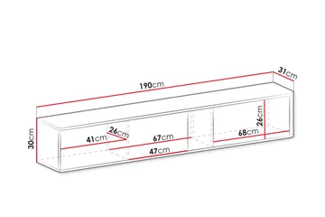 Zalricus Tv-skåp 190 cm - Beige - Products - Möbler - TV- & Mediamöbler - TV-skåp