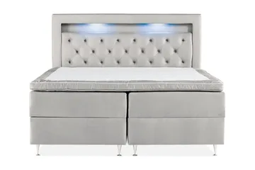 Alessia Komplett Sängpaket med Förvaring LED-belysning 180x200 cm