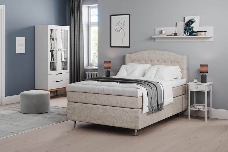 Belda Kontinentalsäng 140x200Fast - Beige - Products - Möbler - Säng - Kontinentalsäng