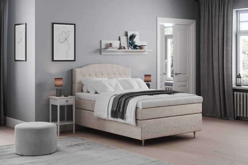 Belda Kontinentalsäng 140x200Fast - Beige - Products - Möbler - Säng - Kontinentalsäng