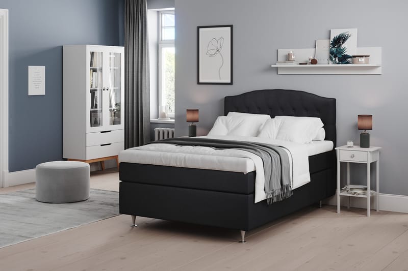 Belda Kontinentalsäng 140x200Medium - Svart - Products - Möbler - Säng - Kontinentalsäng