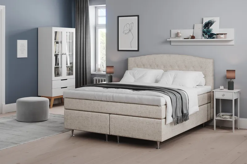 Belda Kontinentalsäng 160x200Fast - Beige - Products - Möbler - Säng - Kontinentalsäng