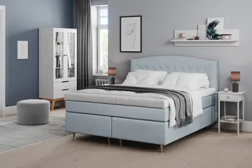 Belda Kontinentalsäng 160x200Fast - Ljusblå - Products - Möbler - Säng - Kontinentalsäng