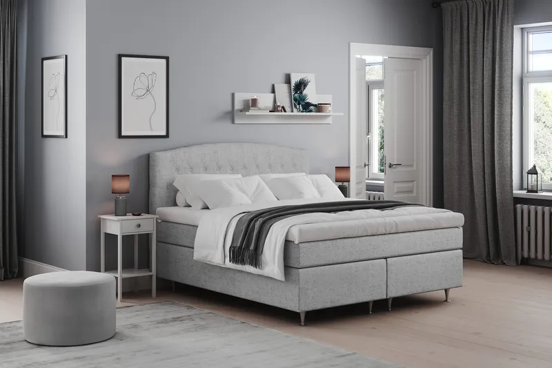 Belda Kontinentalsäng 180x200Medium - Ljusgrå - Products - Möbler - Säng - Kontinentalsäng