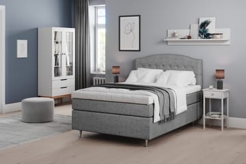 Belda Sängpaket 140x200 Fast - Grå - Products - Möbler - Säng - Kontinentalsäng