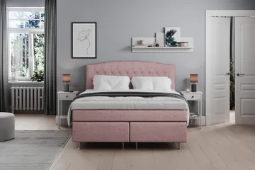 Belda Sängpaket 180x200 Fast - Rosa - Products - Möbler - Säng - Kontinentalsäng