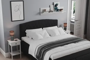 Belda Sängpaket 180x200 Fast/Medium - Svart - Products - Möbler - Säng - Kontinentalsäng