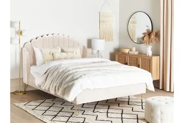 Benicio Sängram 140x200 cm - Beige/Guld - Products - Möbler - Säng - Sängram & sängstomme