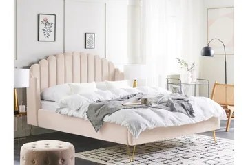 Benicio Sängram 160x200 cm - Beige/Guld - Products - Möbler - Säng - Sängram & sängstomme