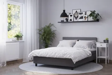 Billingen Komplett Sängpaket 120x200 cm - Grå - Products - Möbler - Säng - Kontinentalsäng