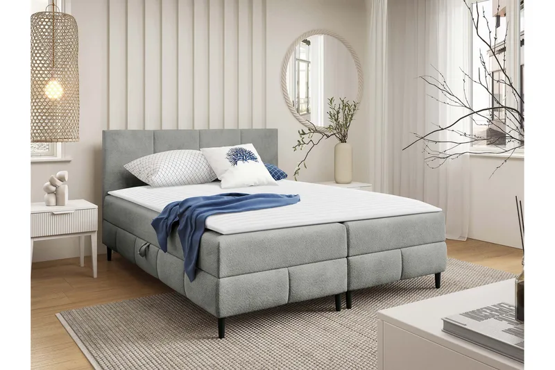Celestine Förvaringssäng 140x200 cm, Grå