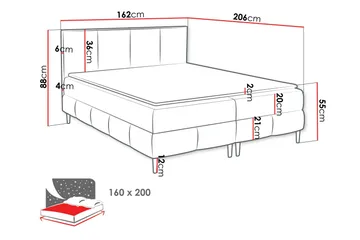 Celestine Förvaringssäng 160x200 cm - Vit - Products - Möbler - Säng - Komplett sängpaket