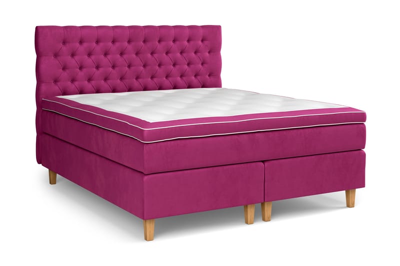 Celine Kontinentalsäng 160x200cm - Rosa/Sammet - Products - Möbler - Säng - Kontinentalsäng