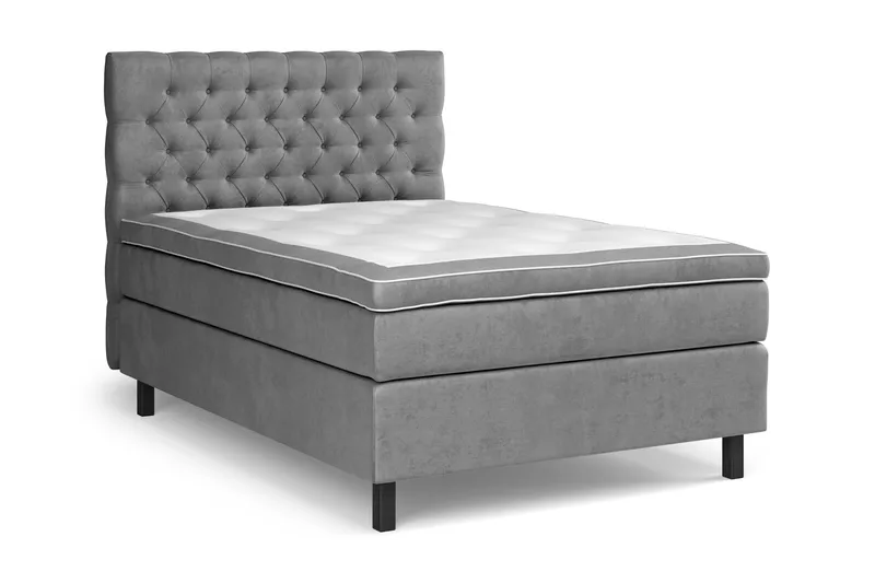 Celine Sängpaket 140x200cm - Grå/Sammet - Products - Möbler - Säng - Kontinentalsäng