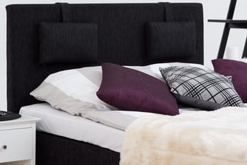 Charleston Kontinentalsäng 120x200 Fast Polyeterskum - Svart - Products - Möbler - Säng - Enkelsäng