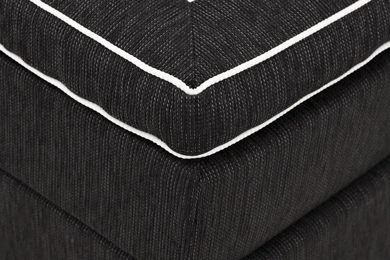 Charleston Kontinentalsäng 160x200 Fast Polyeterskum - Svart - Products - Möbler - Säng - Kontinentalsäng